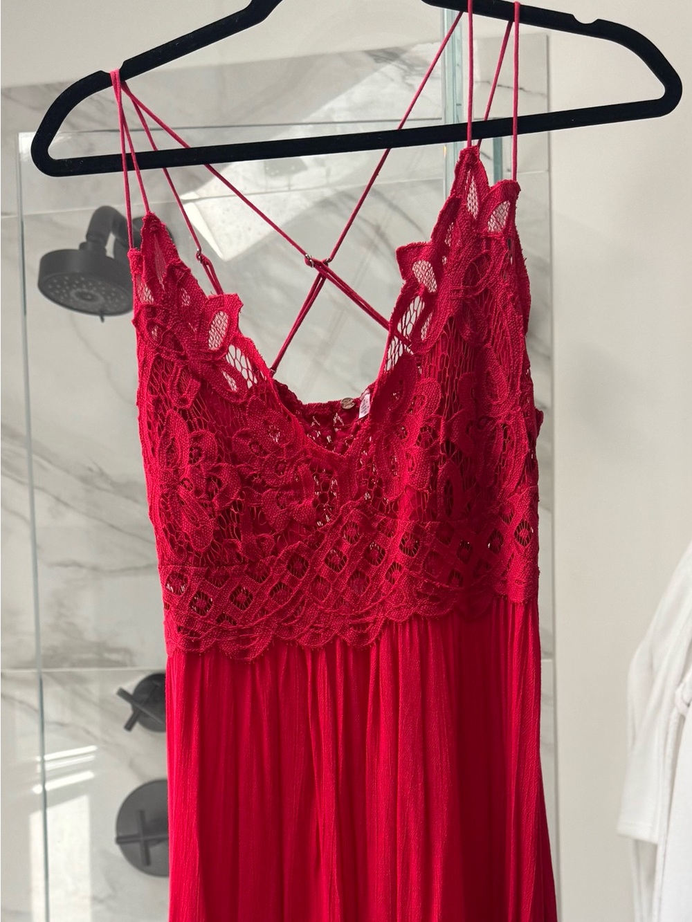 Free People Adela Dress Large Red